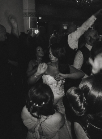 Vintage-style wedding dance floor example